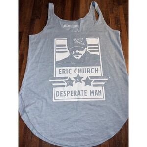 Eric Church Desperate Man‎ Official Tour Tank Top Graphic Country Music Small